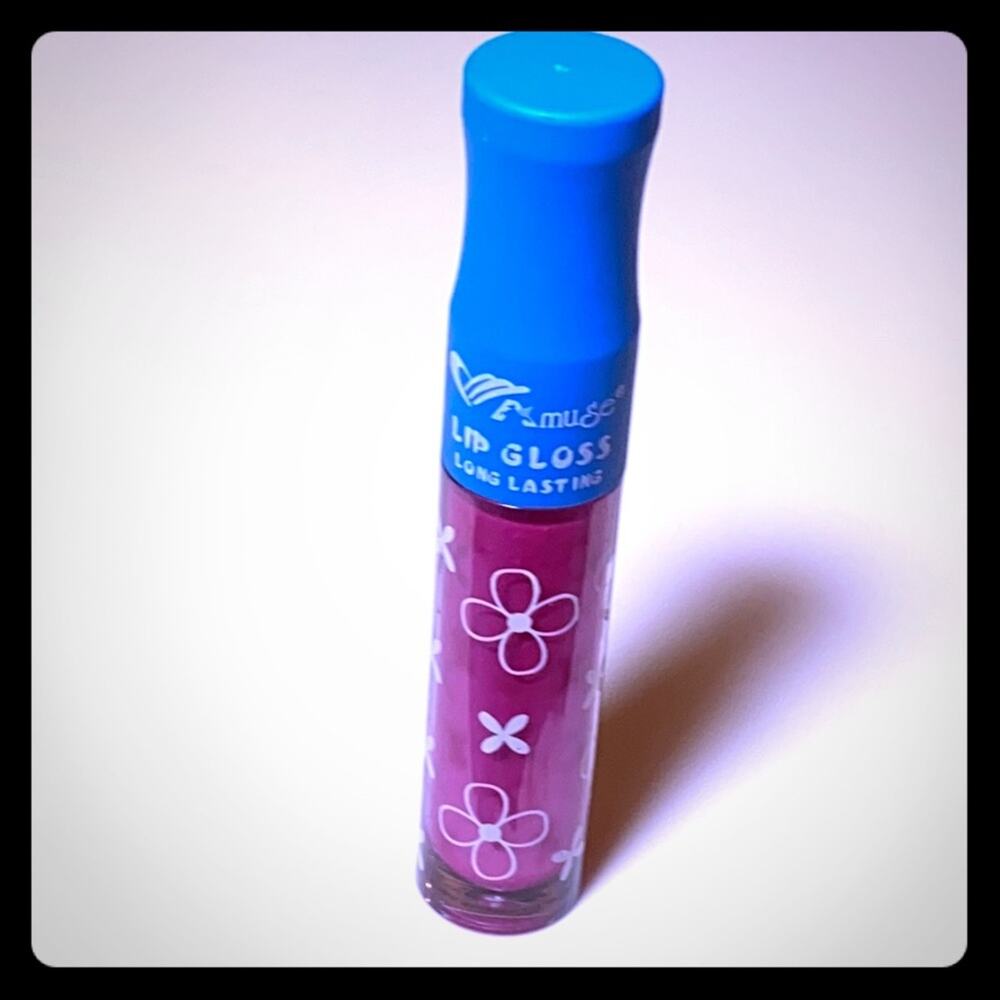 Amuse LIP GLOSS 4.5" Tube Long Last 2039-6 Iridescent Pink Lip Color Shine NEW